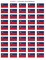 100 Liechtenstein Flag Stickers, Two Sheets of 50, 1.5" x 1" Made in America Self Adhesive Country Flag Scrapbook Stickers, Two Sheets of 50, 100 Sticker Decal Flags